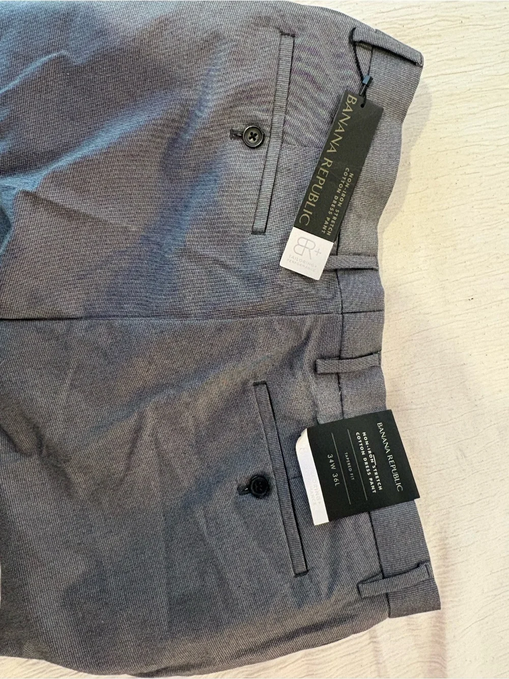 NWT MENS - Banana Republic Men's Charcoal Gray Dress Trousers
